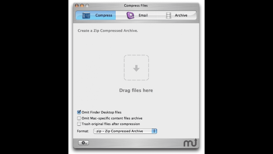 compress mac files for email